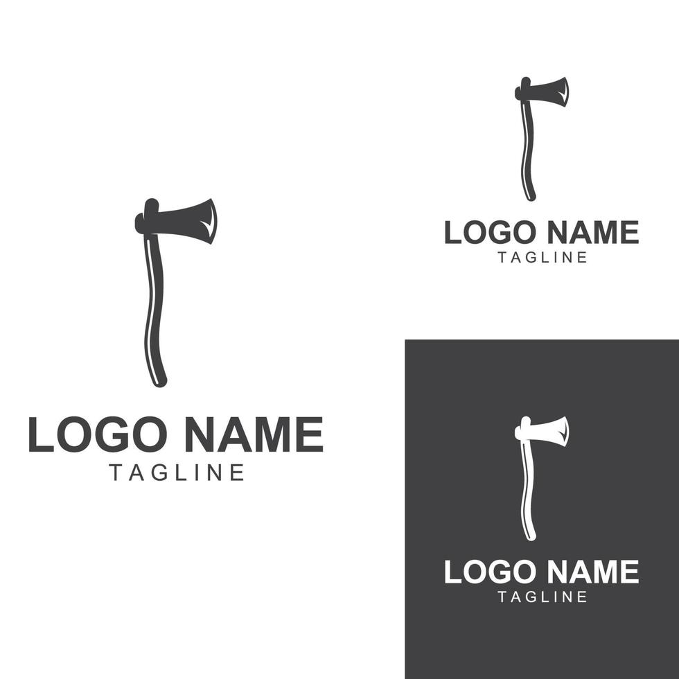 Axe logo or hatchet logo with concept design vector illustration template.