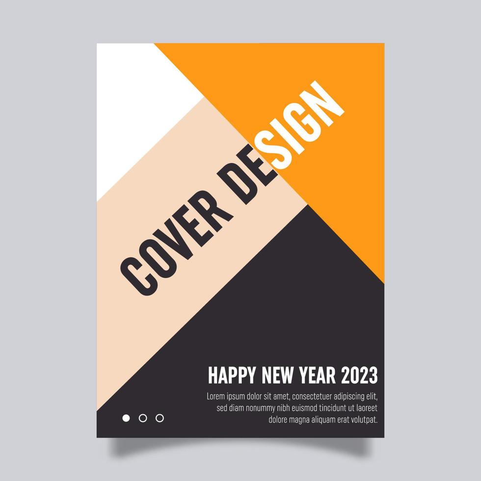 Vector book cover design template for new year celebration