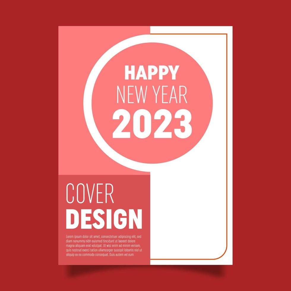 Vector book cover design template for new year celebration