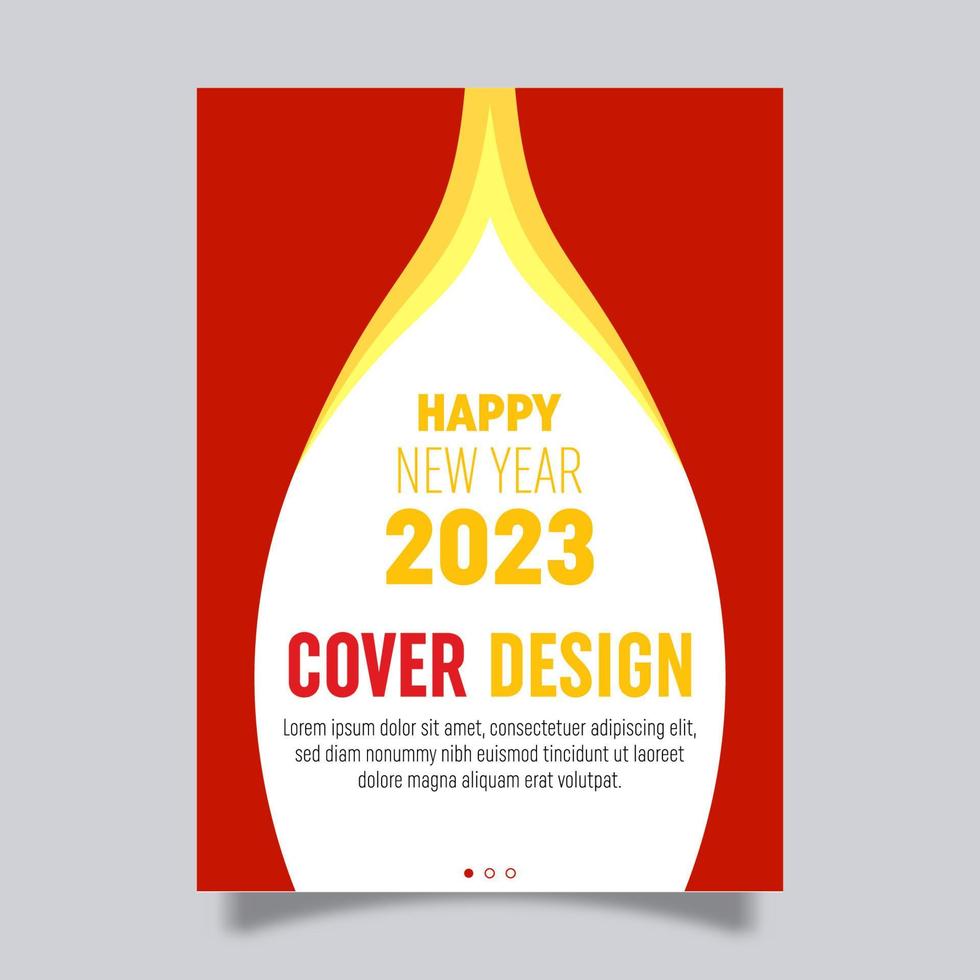 Vector book cover design template for new year celebration