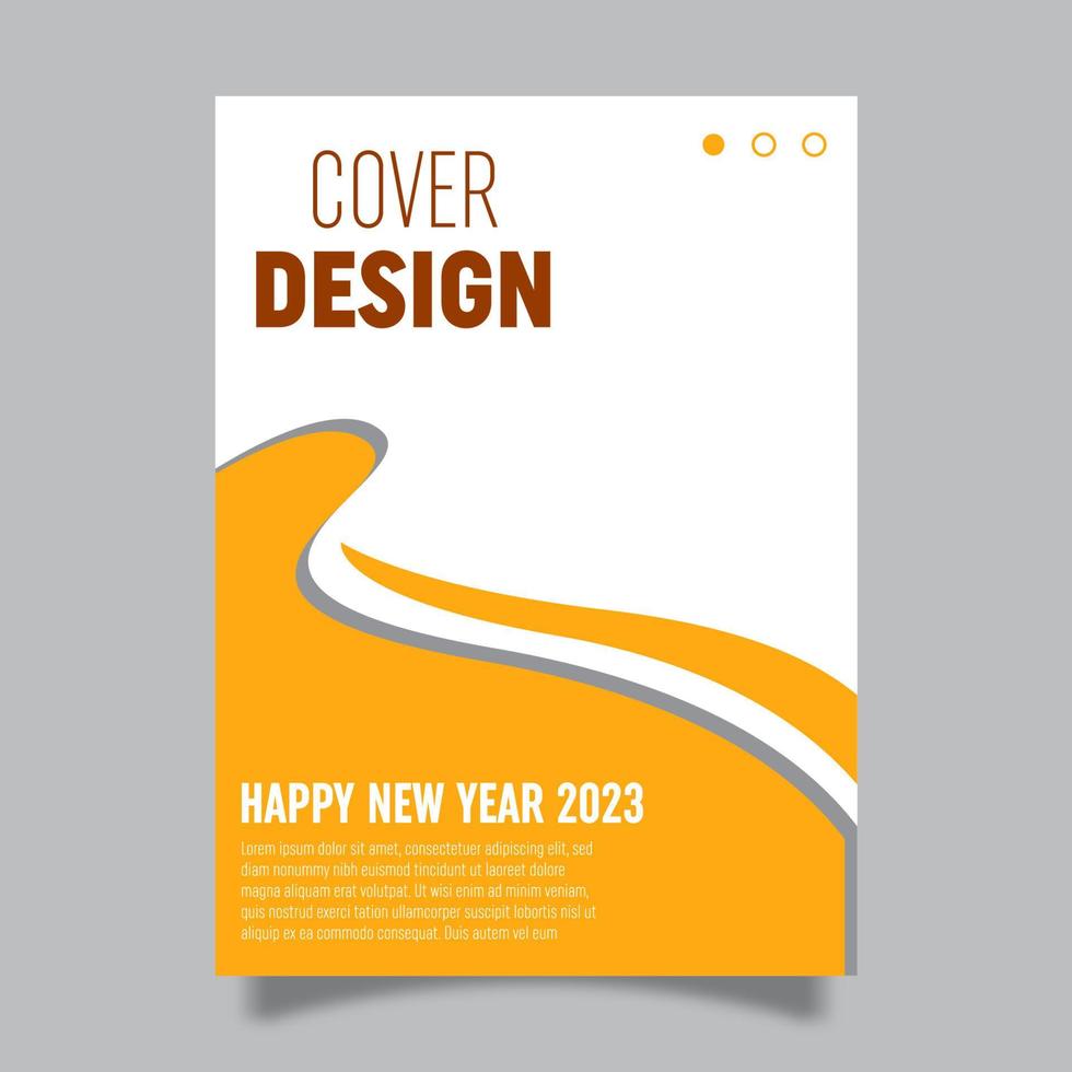 Vector book cover design template for new year celebration