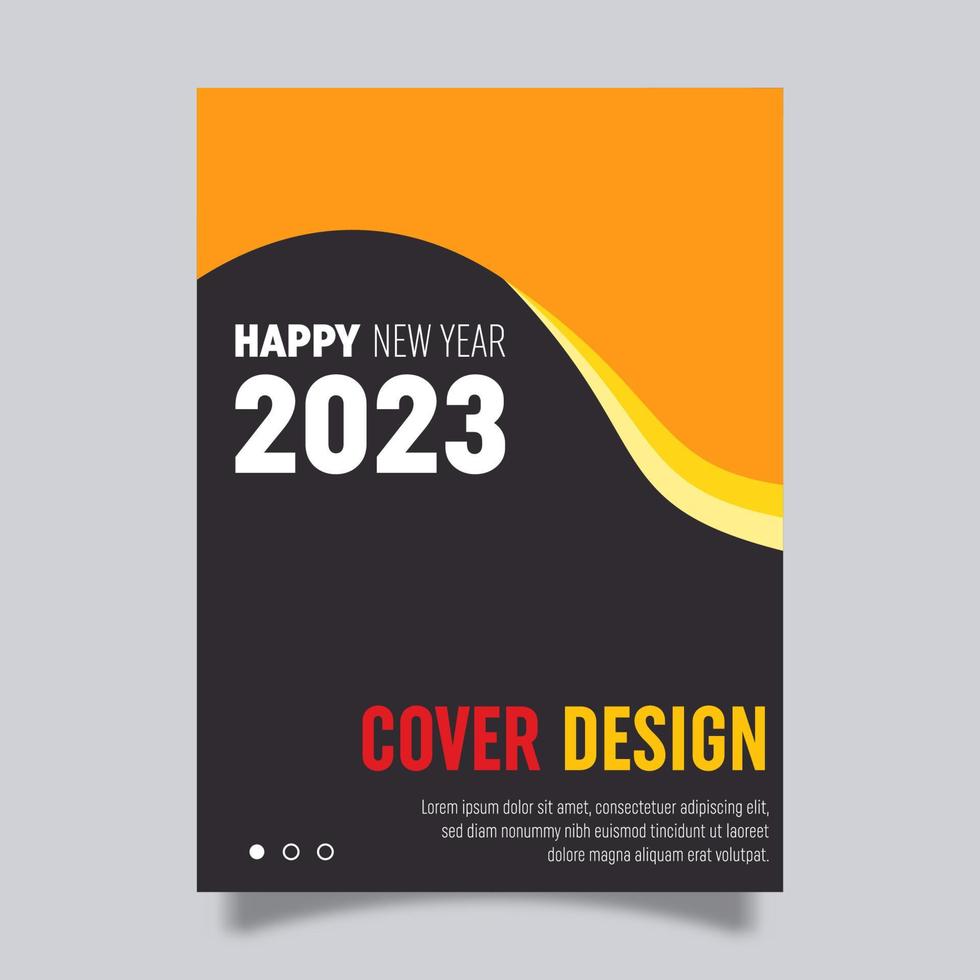 Vector book cover design template for new year celebration