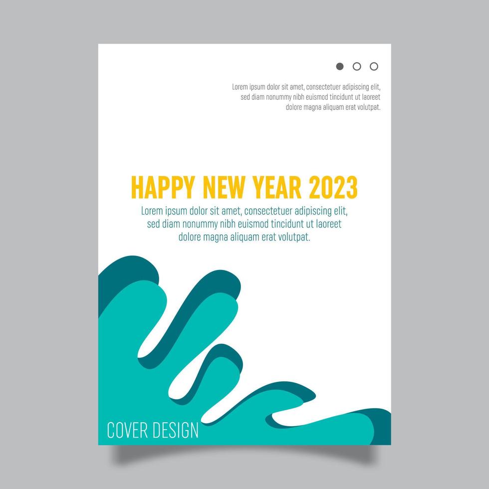 plantilla de diseño de portada de libro vectorial para celebración de año nuevo vector
