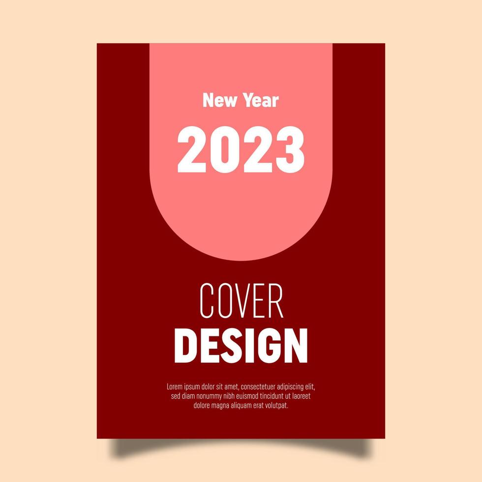 Vector book cover design template for new year celebration