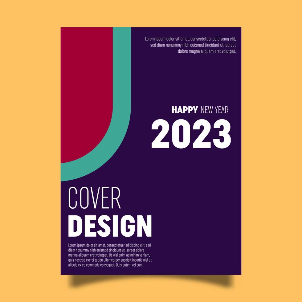 Vector book cover design template for new year celebration