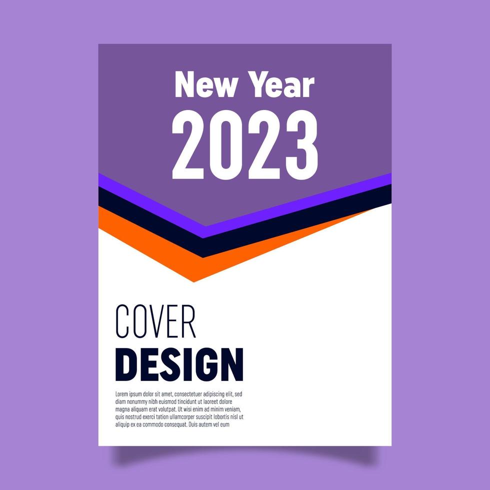 Vector book cover design template for new year celebration