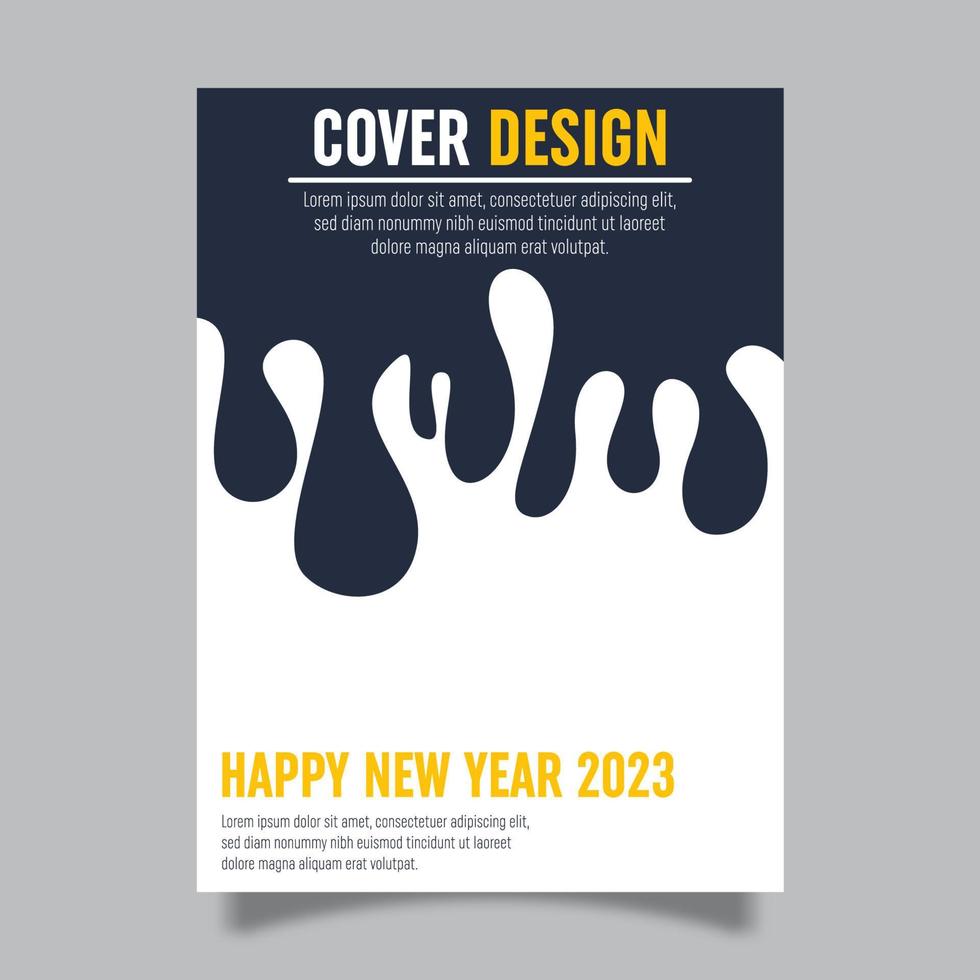 Vector book cover design template for new year celebration