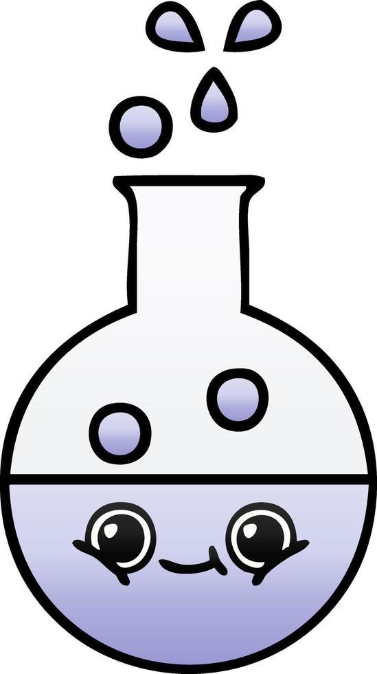 gradient shaded cartoon test tube vector