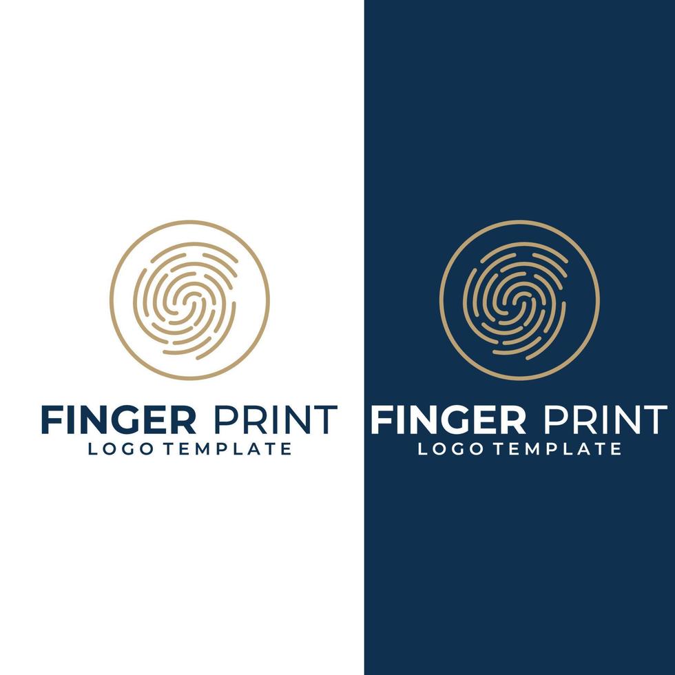 Fingerprint logo,fingerprint scan logo for business card identity.Logo design vector illustration templates and icons.