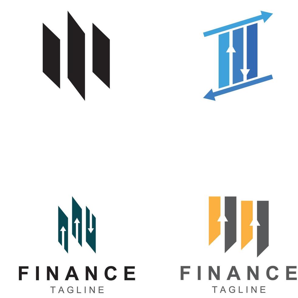 logotipo de empresa financiera o logotipo gráfico financiero. logotipo para datos de resultados de empresas financieras. con ilustración de plantilla de vector de diseño de icono.