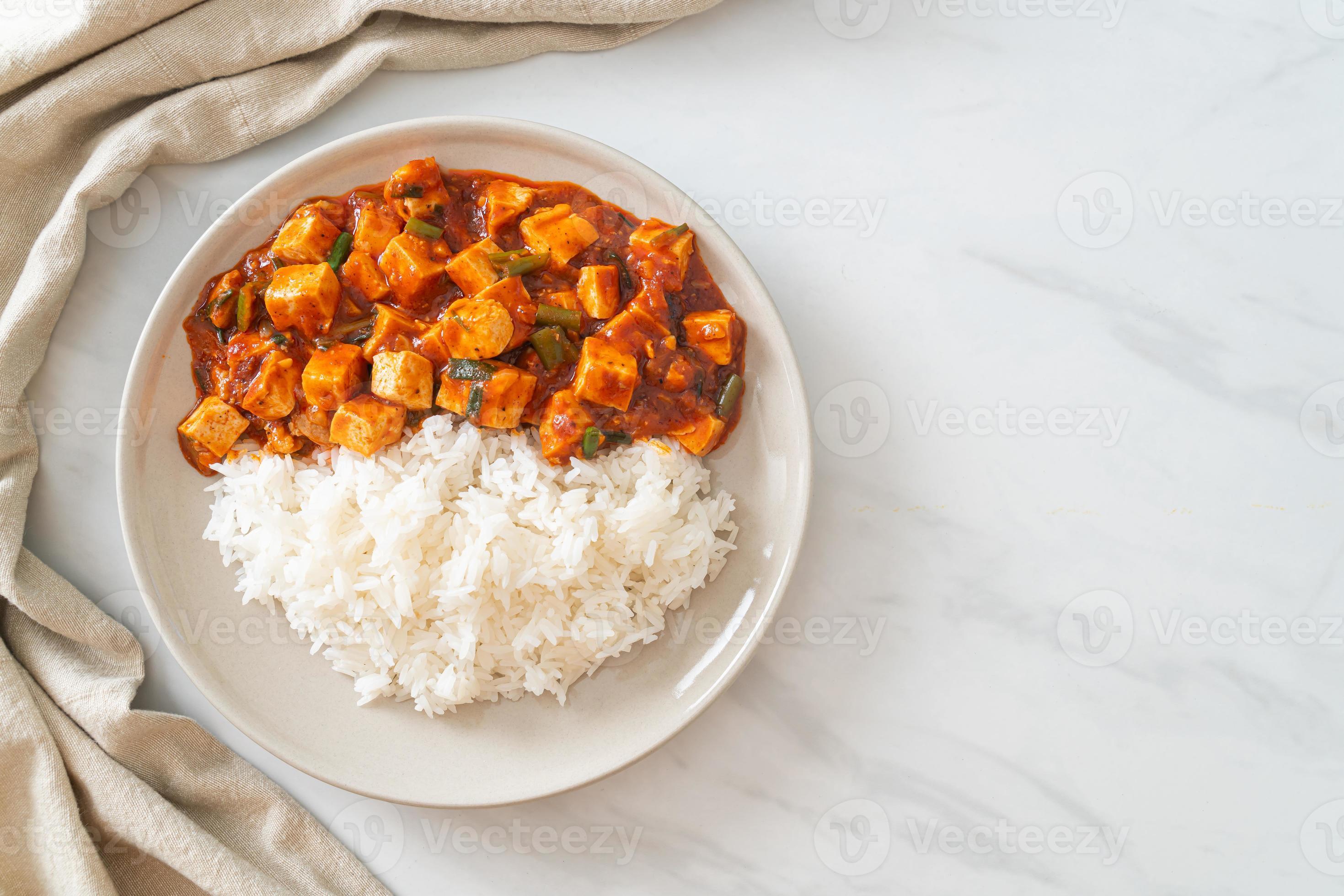 Mapo Tofu - The traditional Sichuan dish of silken tofu and ground beef