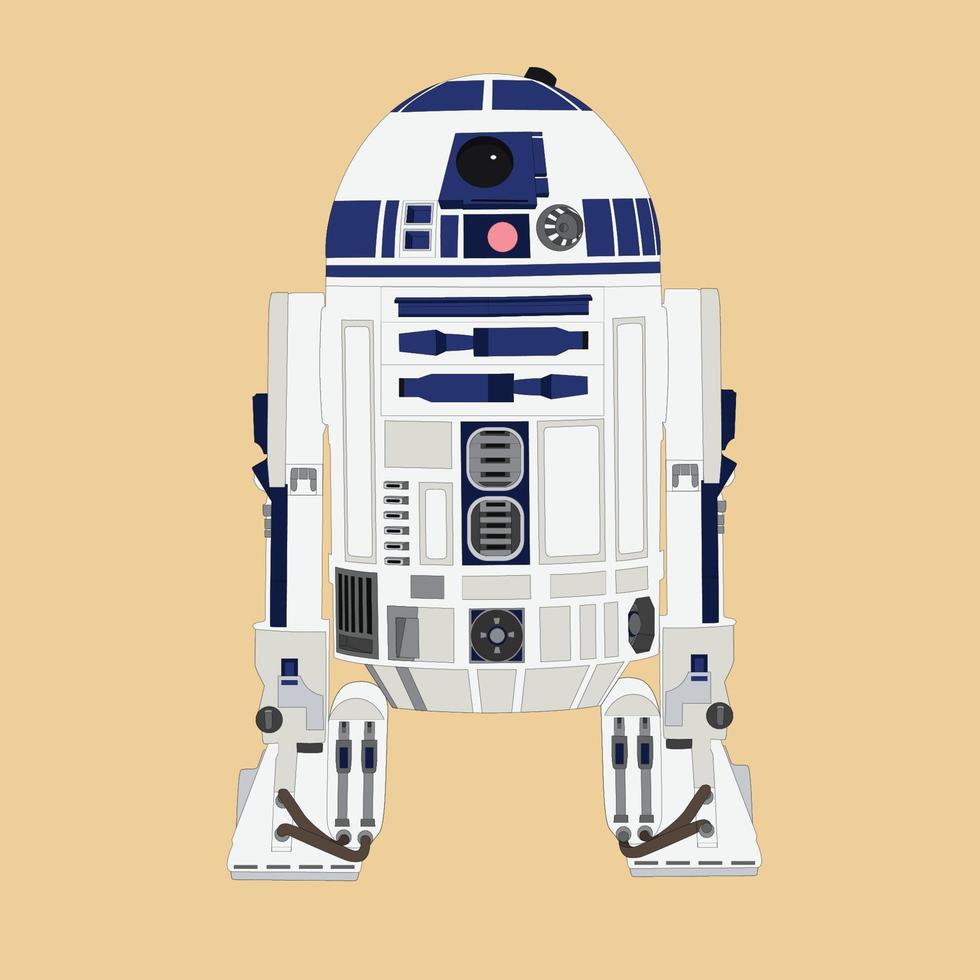 guerra de las galaxias r2 d2 vector