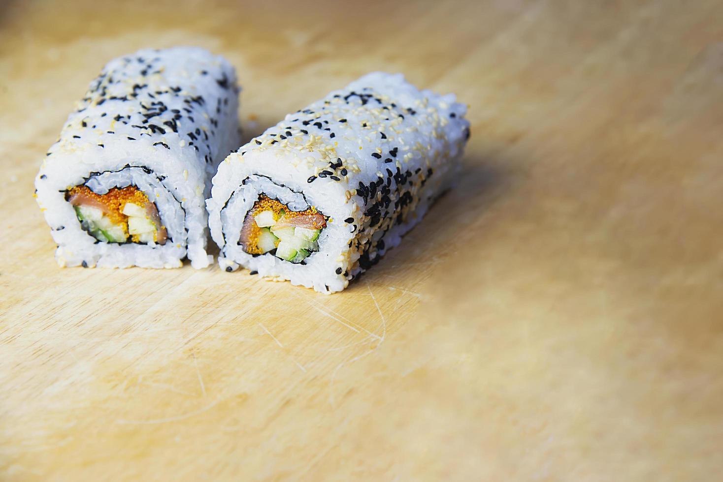 Maki sushi japanese roll oriental menu in restaurant, closeup photography freshness food set california roll healthy eating traditional cookery appetiser recipes photo