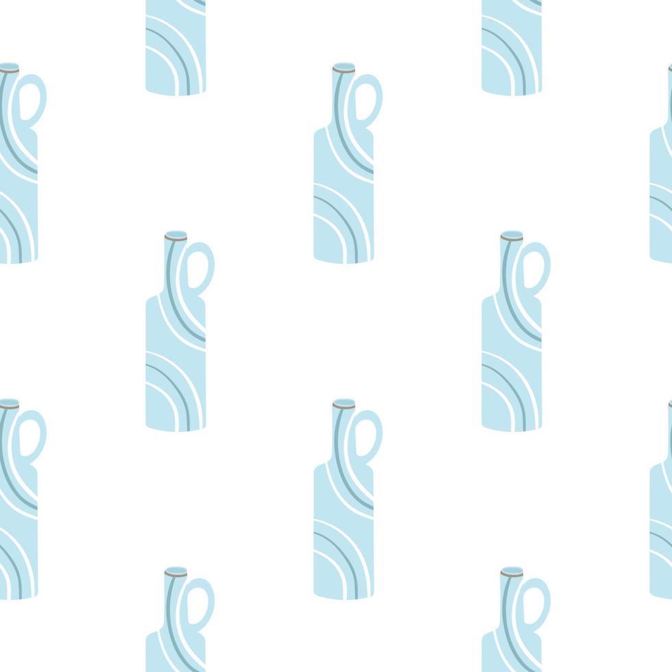Painted clay bottles seamless pattern vector