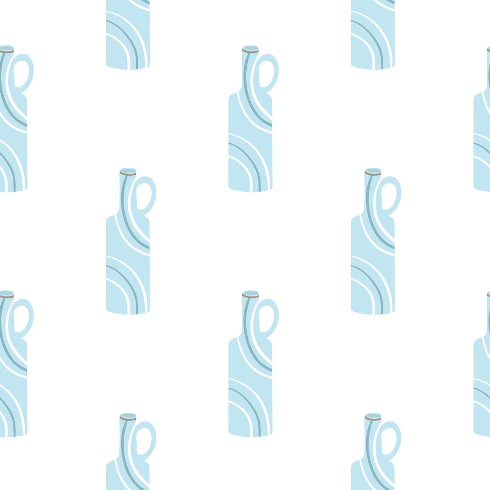 Painted clay bottles seamless pattern vector