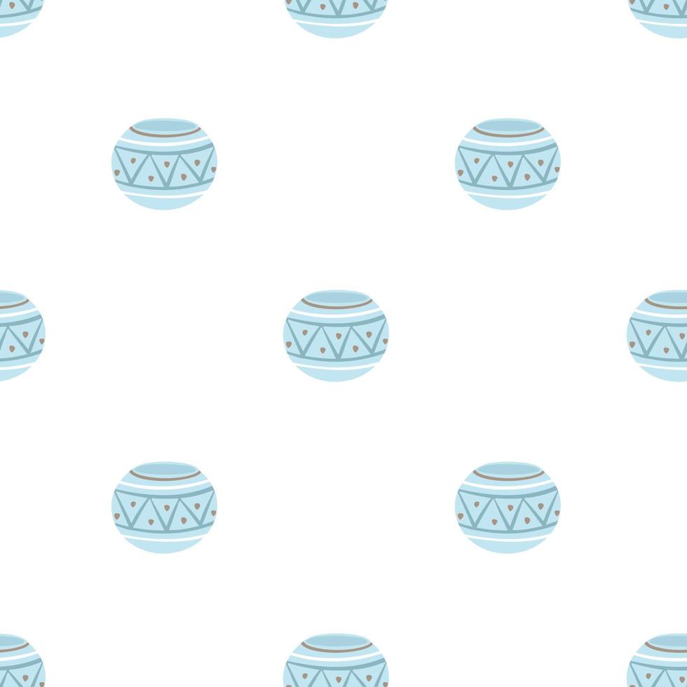 Simple seamless pattern with clay pots vector