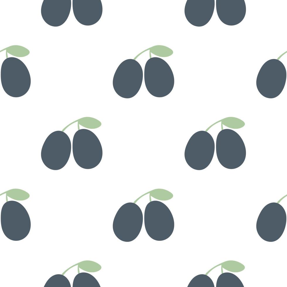 Plums hand drawn seamless pattern vector illustration