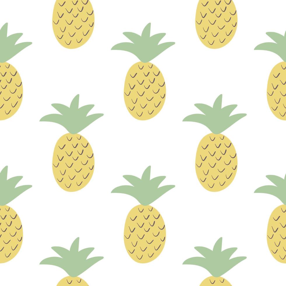 Pineapples seamless pattern vector