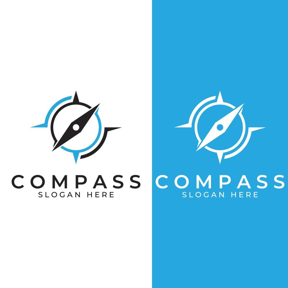 Compass logo, directional guide or pandom. Compass logo icon vector illustration template.