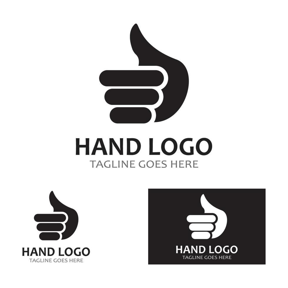 Hand logo icon vector design template illustration