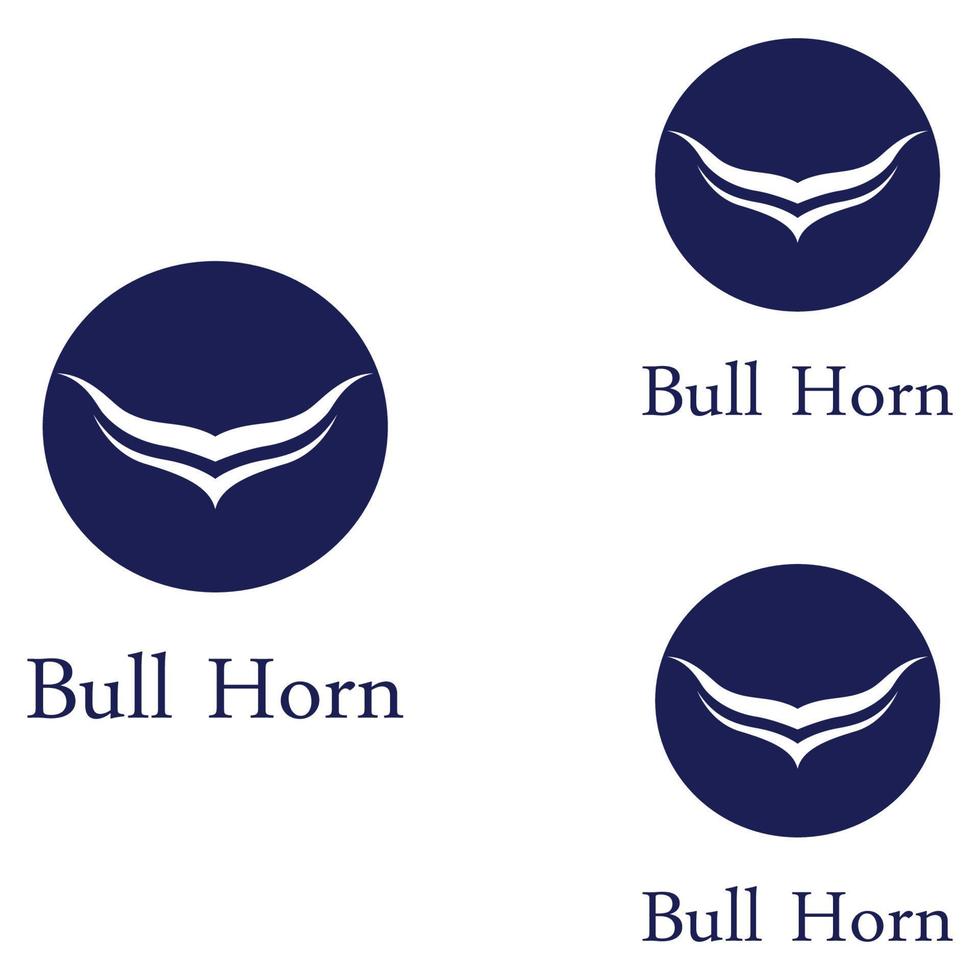 Bull's head horn logo. Using a vector illustration template design concept.