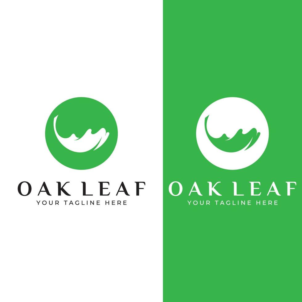 Autumn oak leaf logo and oak tree logo. With easy and simple editing of vector illustration.