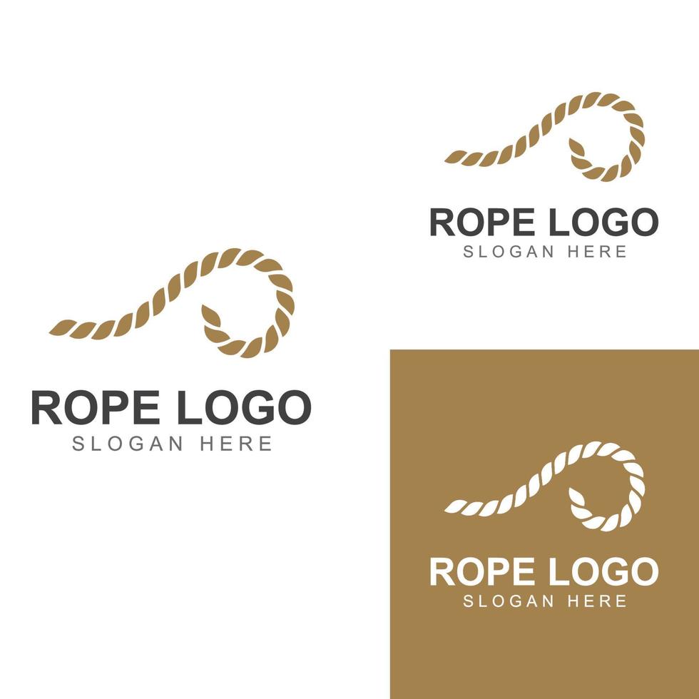Rope logo using a vector illustration design template