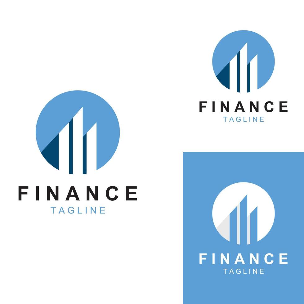 logotipo de empresa financiera o logotipo gráfico financiero. logotipo para datos de resultados de empresas financieras. con ilustración de plantilla de vector de diseño de icono.