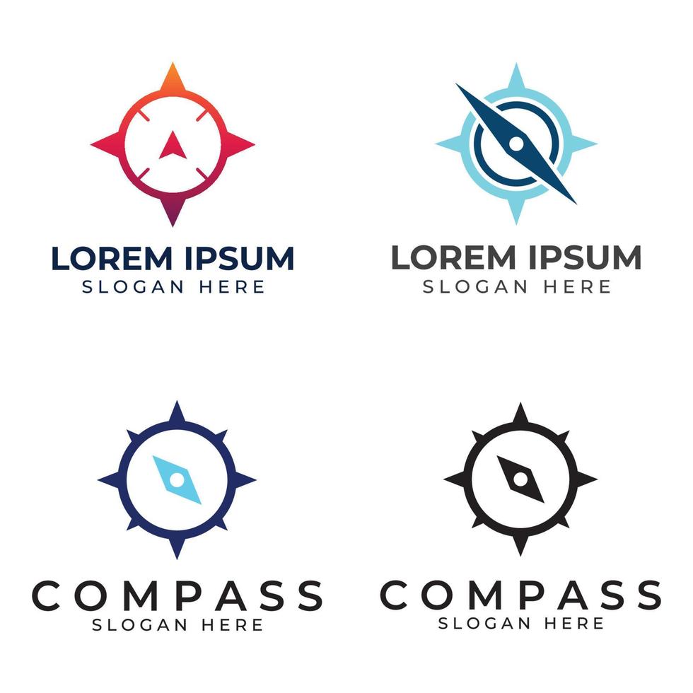 Compass logo, directional guide or pandom. Compass logo icon vector illustration template.