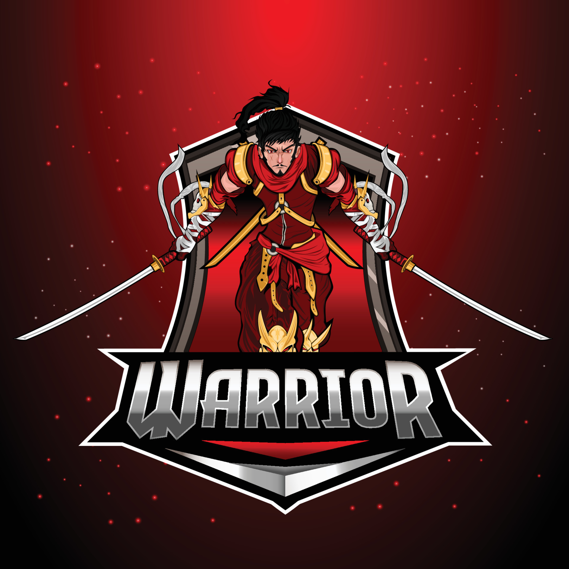 Modern warrior logo template 10755984 Vector Art at Vecteezy