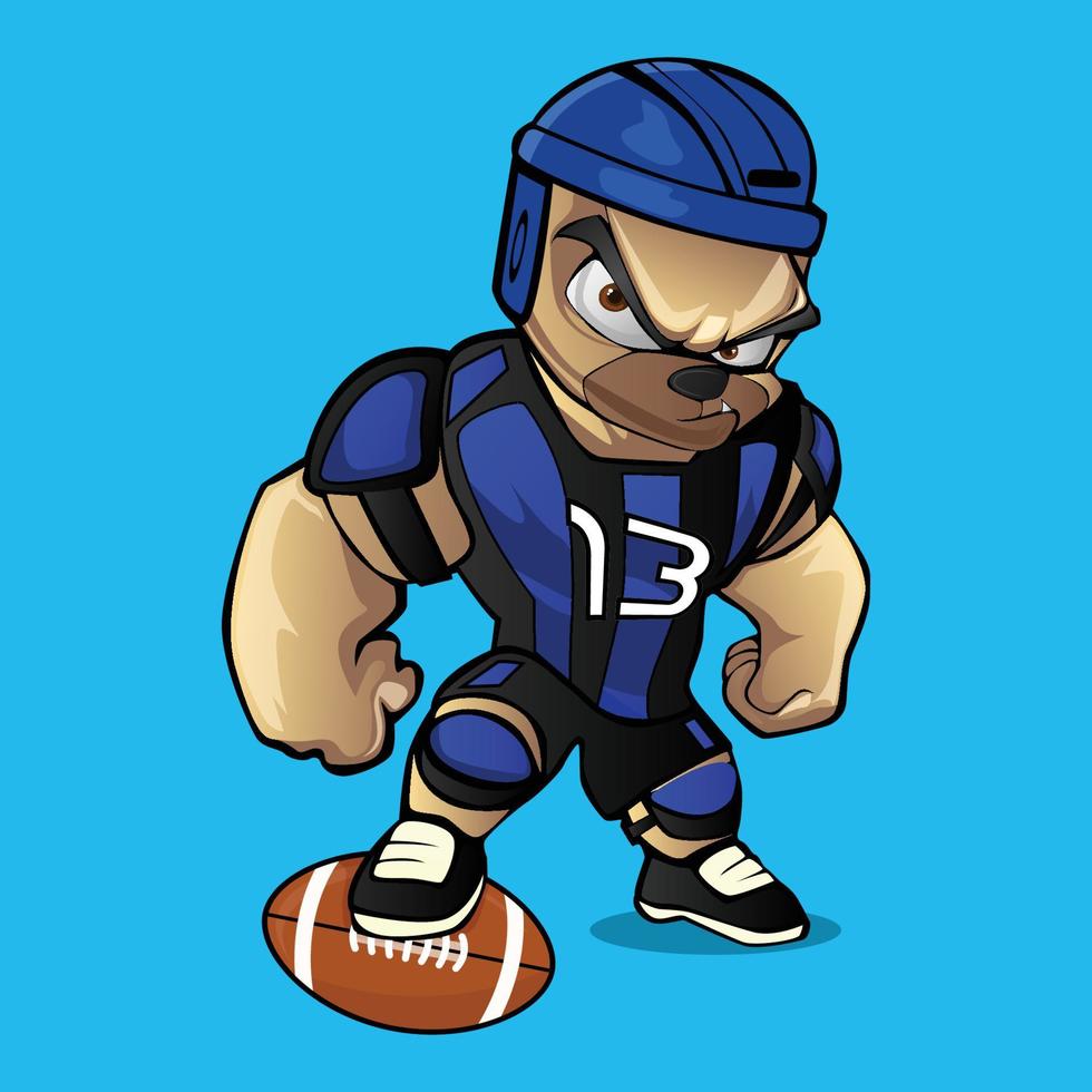 Angry dog sports player vector