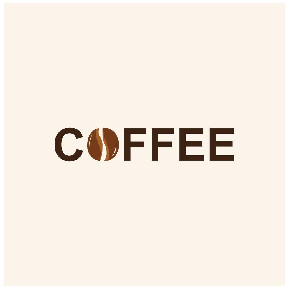 coffee bean icon vector illustration template