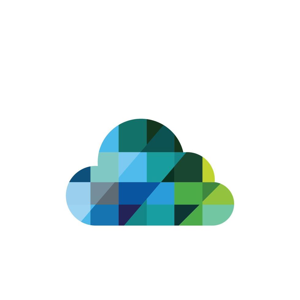 Cloud and sun data logo and symbols icons vector