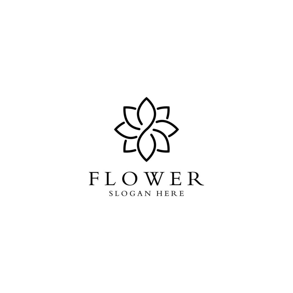 Logos of flowers, roses, lotus flowers, and other types of flowers. By using the design concept of a vector illustration template.