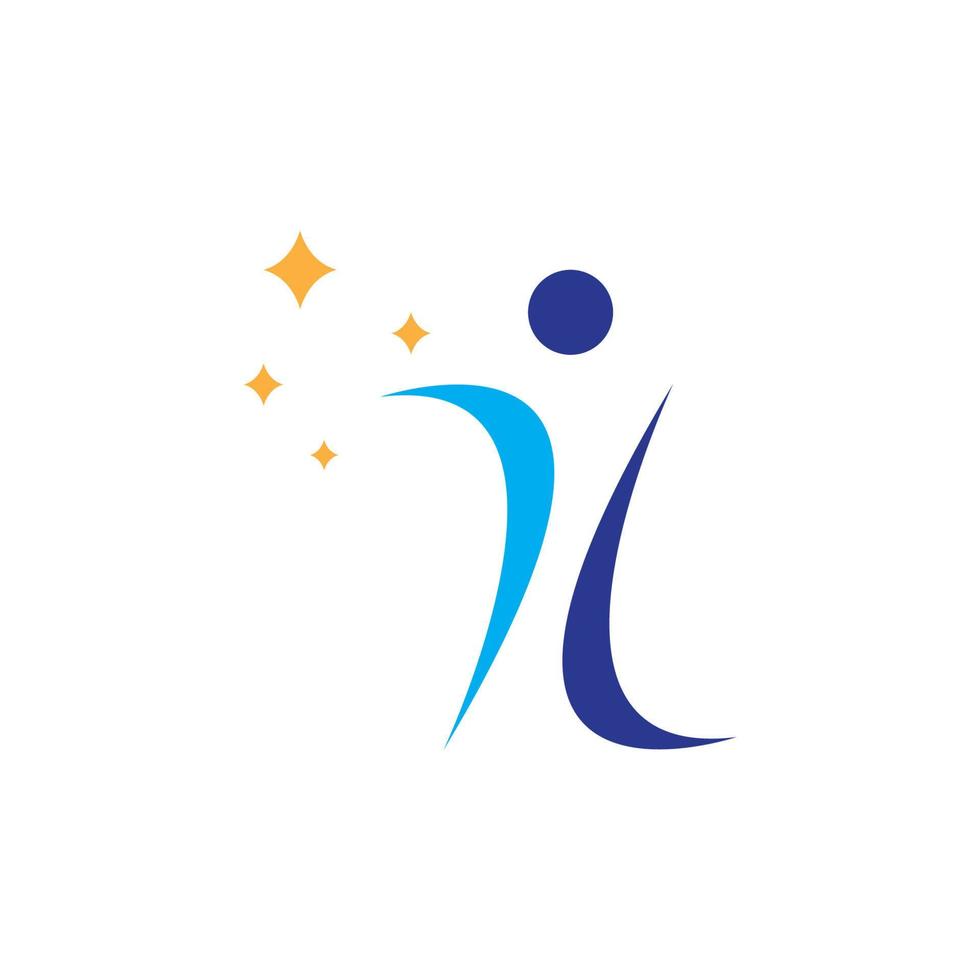 people star logo and symbol vector