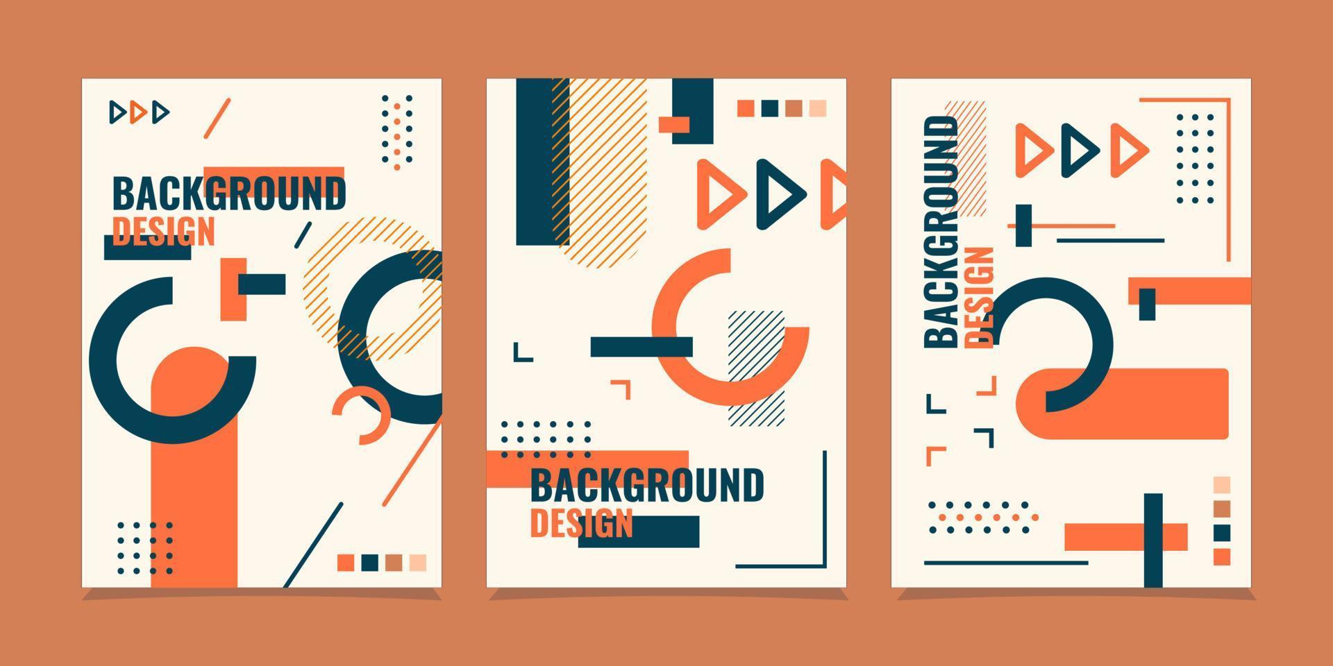 Minimal covers design, modern abstract covers set, Colorful geometric background, vector illustration.