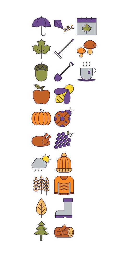 Autumn Icons Pack vector