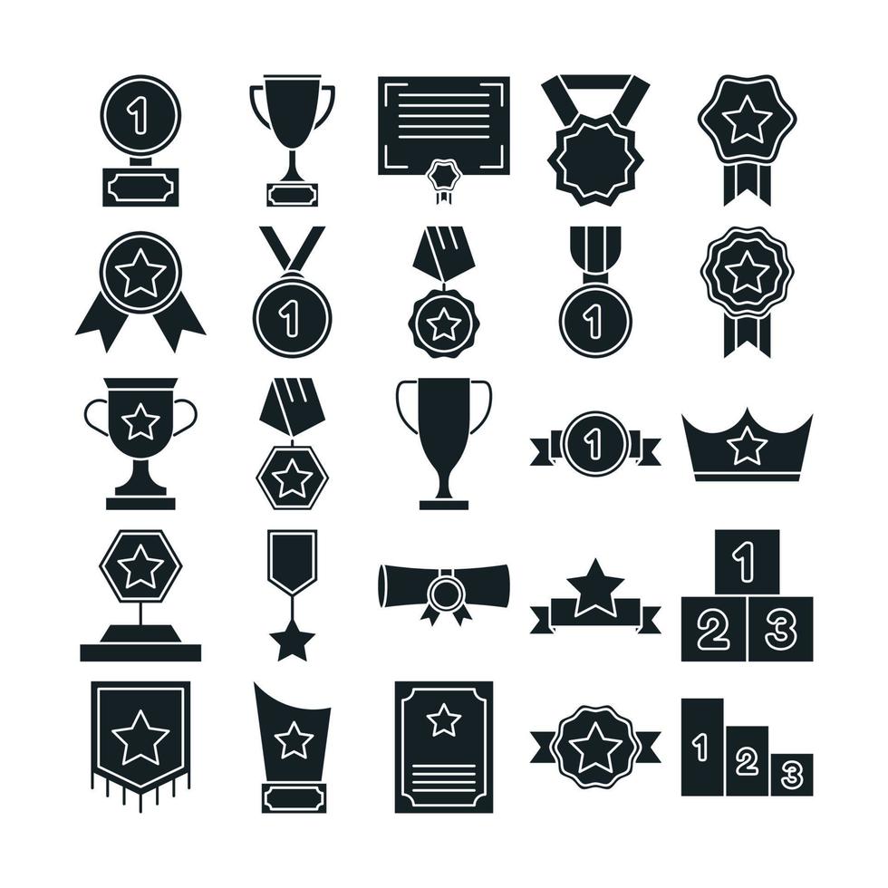 paquete de iconos de premio vector