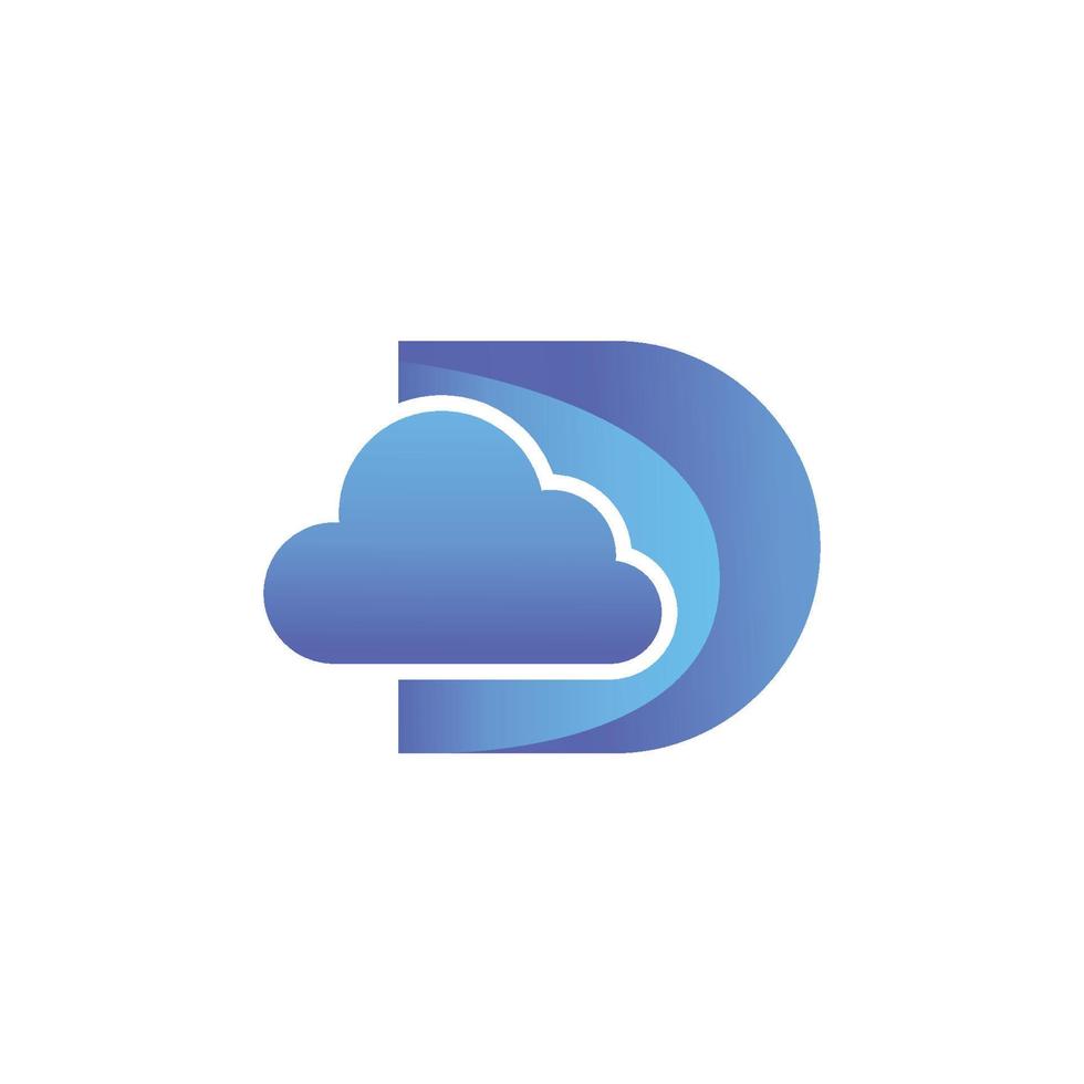 Cloud and sun data logo and symbols icons vector