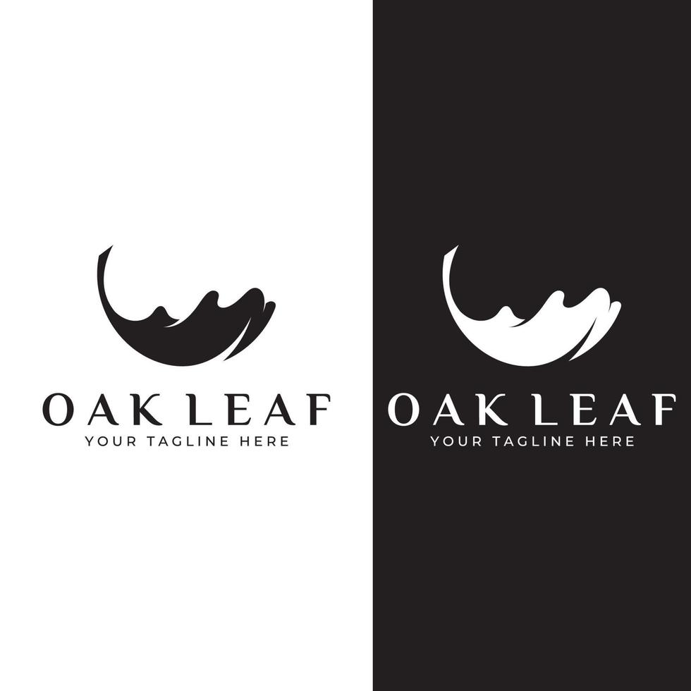 Autumn oak leaf logo and oak tree logo. With easy and simple editing of vector illustration.