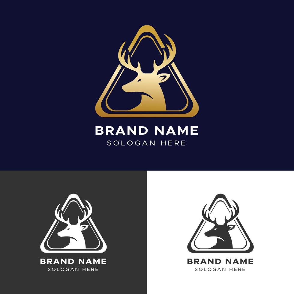 Deer Logo And Vintage Deer Logo Template vector