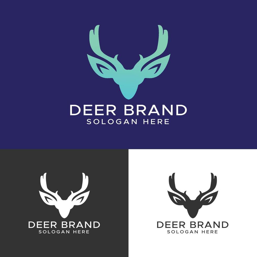 Deer Logo And Deer Head Logo Template vector