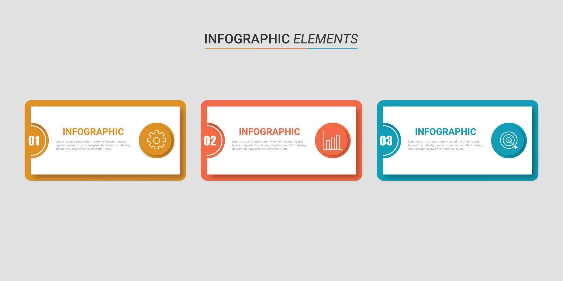 Timeline infographic design element and number options. Business concept with 3 steps. Can be used for workflow layout, diagram, annual report, web design. Vector business template for presentation.