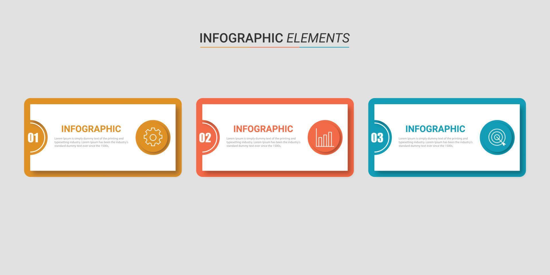 elemento de diseño infográfico de línea de tiempo y opciones de número. concepto de negocio con 3 pasos. se puede utilizar para diseño de flujo de trabajo, diagrama, informe anual, diseño web. plantilla de negocio vectorial para presentación. vector