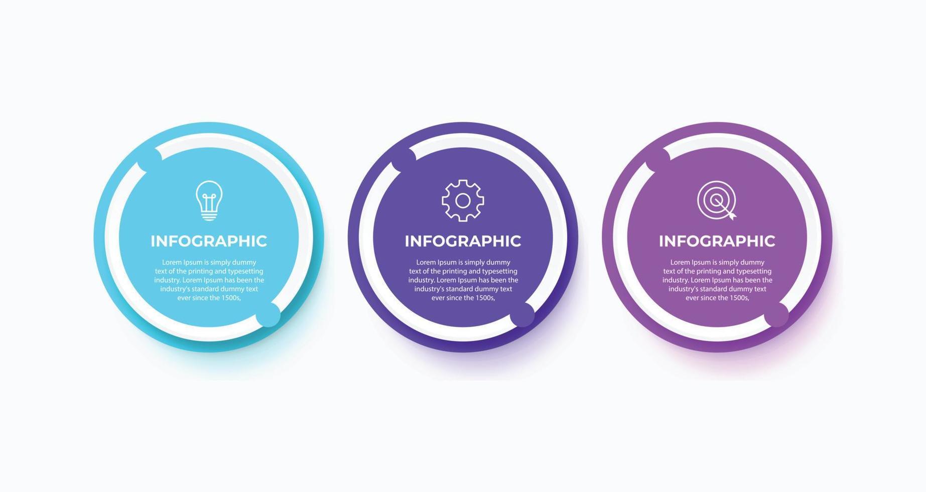 elemento de diseño infográfico de línea de tiempo y opciones de número. concepto de negocio con 3 pasos. se puede utilizar para diseño de flujo de trabajo, diagrama, informe anual, diseño web. plantilla de negocio vectorial para presentación. vector