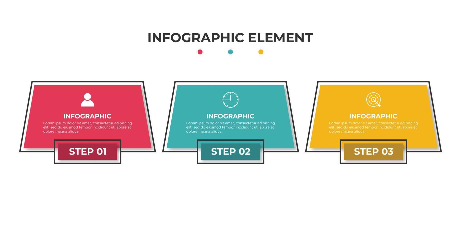 Vector infographic design template with 3 options or steps