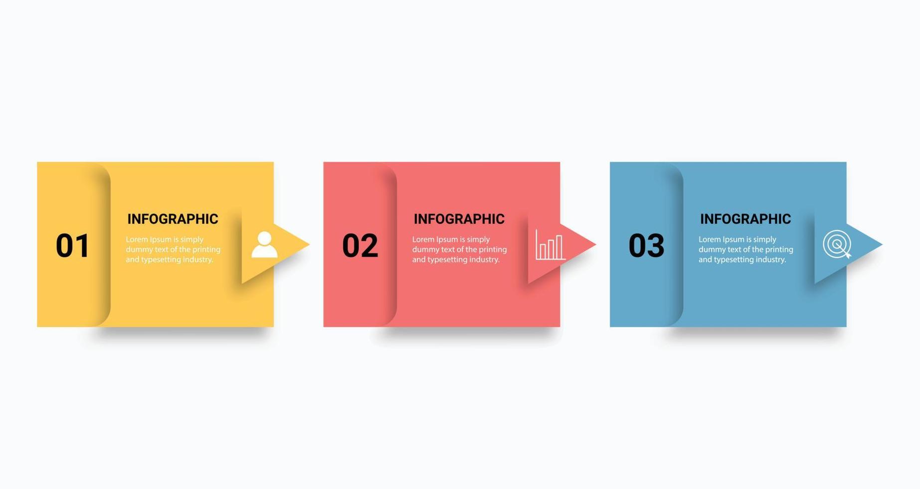 Timeline infographic design element and number options. Business concept with 3 steps. Can be used for workflow layout, diagram, annual report, web design. Vector business template for presentation.