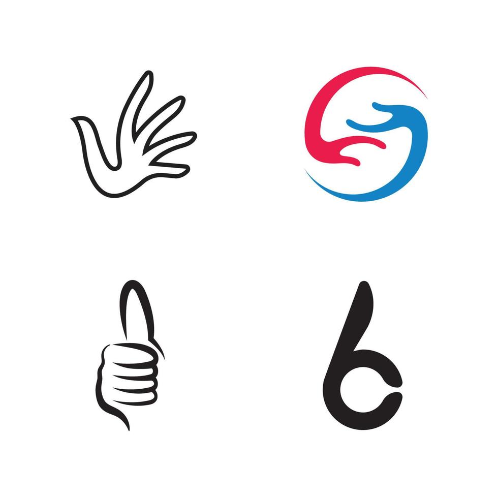 Hand logo icon vector design template illustration