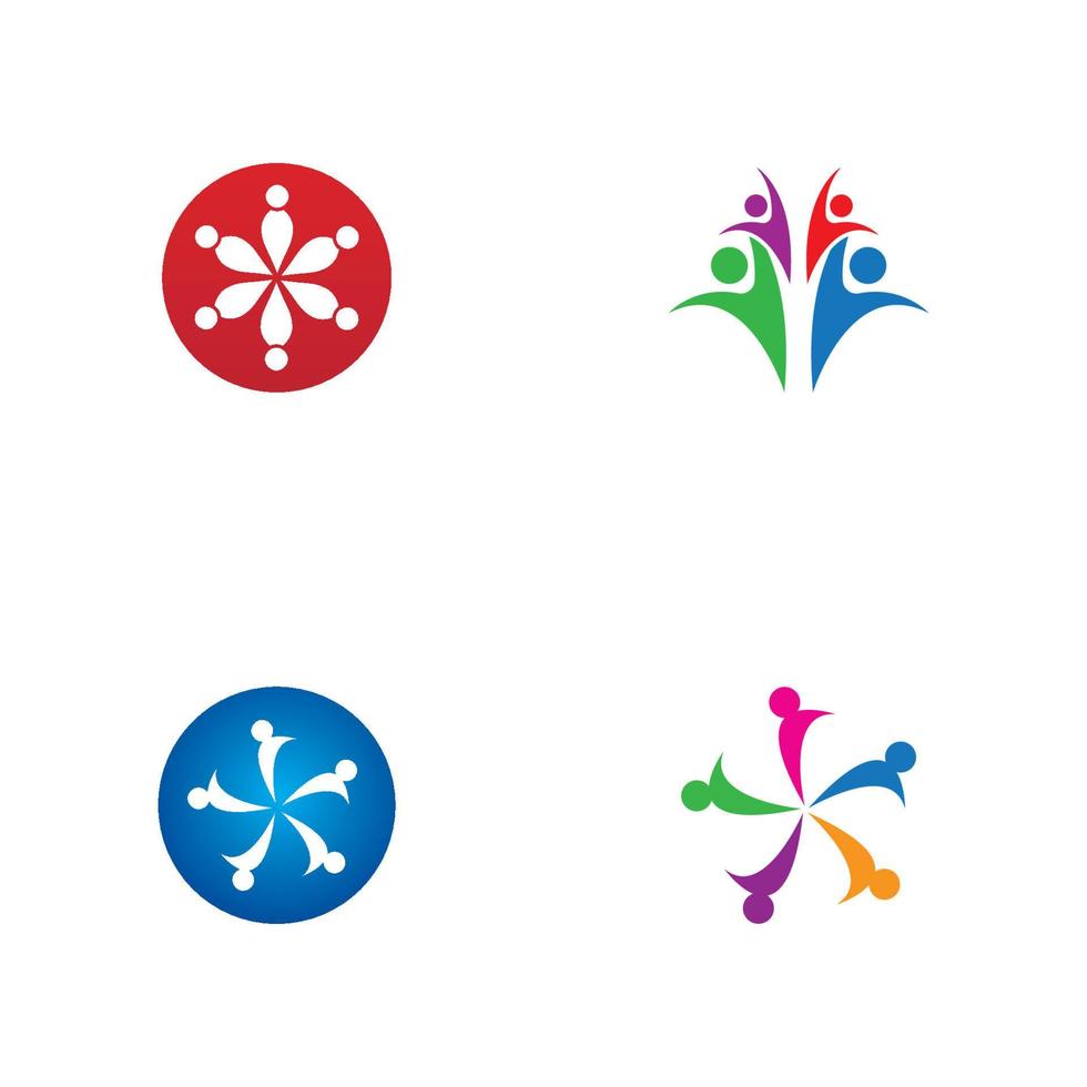 logotipo del grupo del equipo comunitario vector