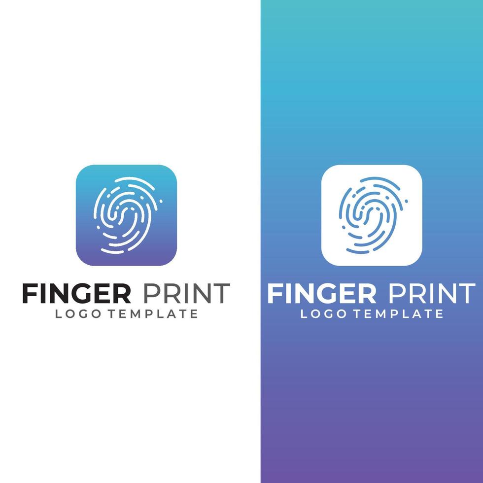 Fingerprint logo,fingerprint scan logo for business card identity.Logo design vector illustration templates and icons.